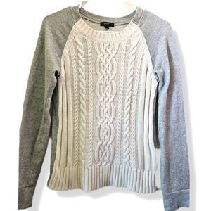 Skyr 2 Tone Grey and Ivory Sweater